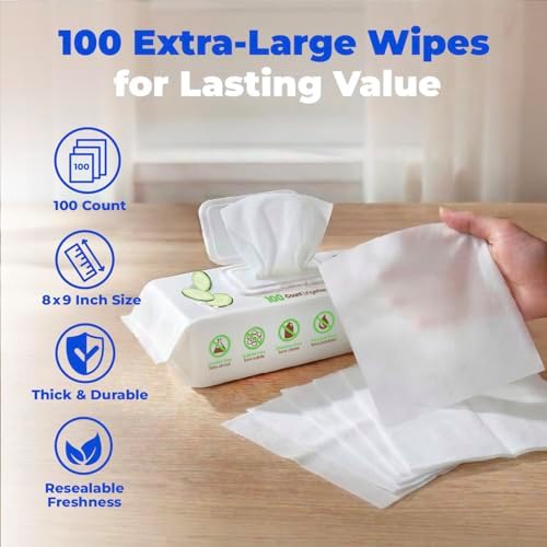 Best Pet Supplies Cleaning Dog Wipes - Refreshing Cucumber, 100 Count - Image 6