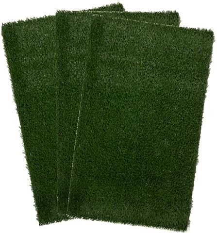 PETMAKER Artificial Grass Puppy Pee Pad for Dogs, Set of 3, 35.5” x 23.5” by PETMAKER