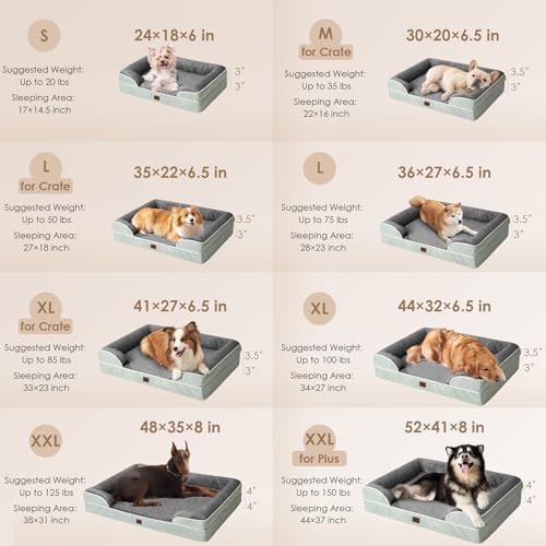 EHEYCIGA Orthopedic Extra Large Dog Bed, Waterproof Washable XL Pet Bed 44" - Image 2