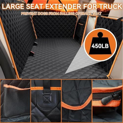 Back Seat Extender for Dogs - Large Space, Waterproof Dog Car Seat Cover for Back Seat with Hard Bottom Holds 420lbs, 600D Heavy-Duty Upgraded Material Dog Hammock for Car, Easy to Use and Clean - Image 3