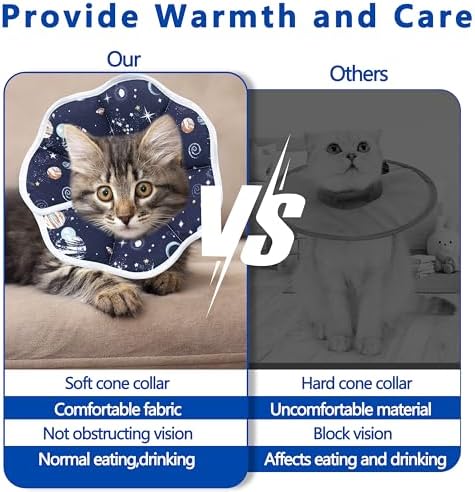 Soft Adjustable Cat Cone Collar, Comfortable Cat Recovery Collar - Image 6