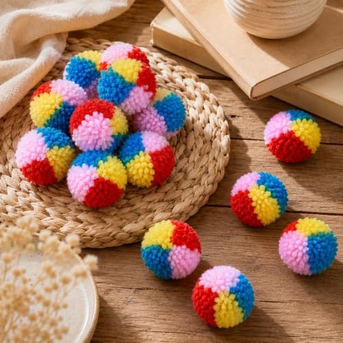 20 PCS Puff Balls for Cats, 1.4 Inch Fuzzy Balls for Cats - Image 7