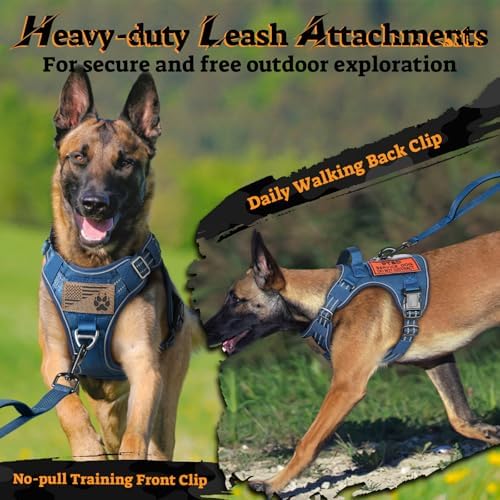rabbitgoo Tactical Dog Harness for Large Dogs, No Pull Service Pet Vest - Image 3