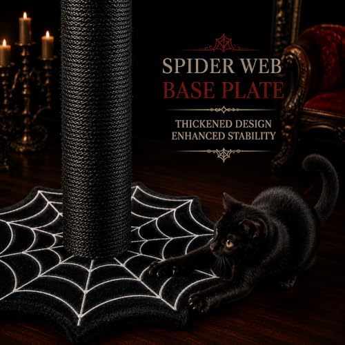 Gothic Cat Scratching Post with Spider Toys for Indoor Large Cats - Image 5