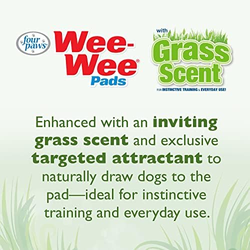 Four Paws Wee-Wee Ultimate Attractant Dog Pee Pads, Grass Scent, 10 Count - Image 2