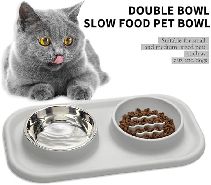 Collapsible Slow Food Dog Bowl, Double Sided Pet Licking Tray, Suitable for Dry Food, Wet Food and Raw Food, Slows Down Pet Eating, Prevents Overfeeding, Suitable for Small, Medium and Large Dogs.