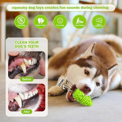 PIFFZEDO Natural Rubber Squeaky Dog Chew Toy for Large Aggressive Chewers - Image 4