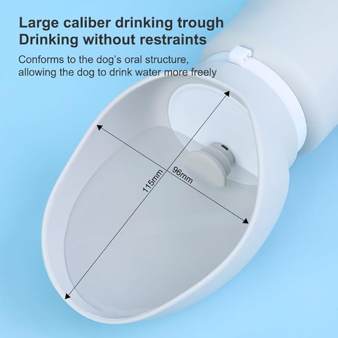 Dog Water Bottle, Collapsible Portable Water Bowl for Dog, 19oz Lightweight Food Grade Silicone Water Bottle for Dogs, Pet Cat Travel Bottle for Walking, Hiking, Outdoor Camping, Road Trips