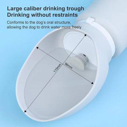 Dog Water Bottle, Collapsible Portable Water Bowl for Dog, 19oz Lightweight Food Grade Silicone Water Bottle for Dogs, Pet Cat Travel Bottle for Walking, Hiking, Outdoor Camping, Road Trips