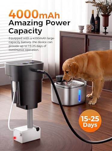5L Cat Dog Water Fountain,Stainless Wireless Fountain - Image 3