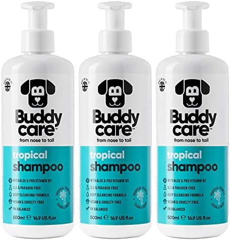 Tropical Dog Shampoo by Buddycare | Deep Cleansing Shampoo for Dogs | Tropical Scented | with Aloe Vera and Pro Vitamin B5 (50.72oz) by Unknown