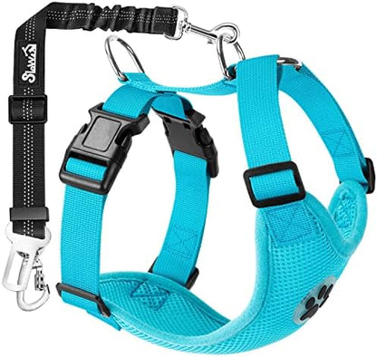 SlowTon Dog Seat Belt Harness for Car, Dog Car Harness & Seatbelt, LBL M by SlowTon