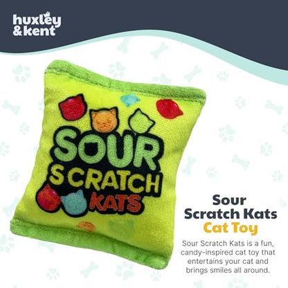 Huxley & Kent Plush Cat Toy - Interactive Catnip Toy for Cats & Kittens - Soft with Crinkle & Catnip - Fun Indoor Play - Sour Scratch Kats - Image 2