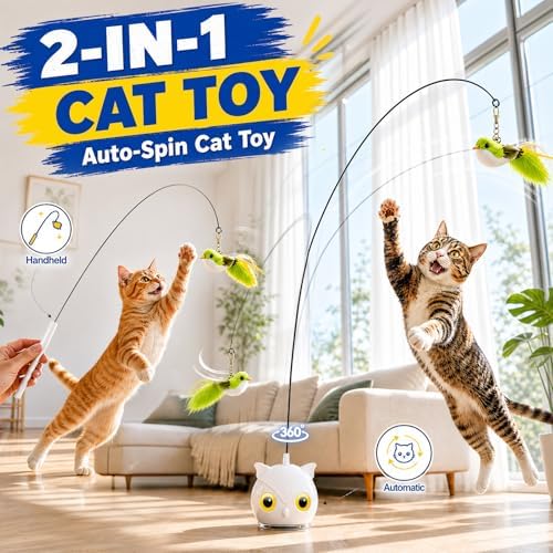 CATPICK Interactive Cat Toy for Indoor Cats, Automatic Flying Bird Toy - Image 2