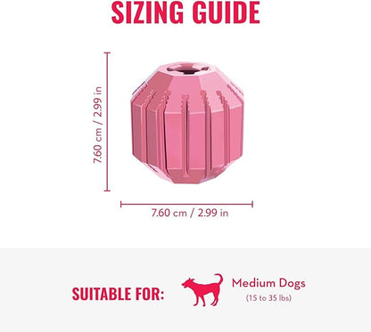 KONG Puppy Activity Ball - Soft & Durable Natural Puppy Rubber Dog Toy - Chew Toy for Teething Puppies - Eases Aching Teeth & Gums - for Medium Puppies - Randomly Provided Color