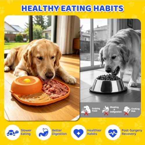 Slow Feeder Dog Bowls with Rolling Ball & Lick Mat, 2-in-1 Enrichment Feeder for Liquid & Thick Treats, Anti-Slip Suction Base, 150ml for Small Medium Large Dogs & Cats - Image 2