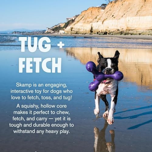 WEST PAW Zogoflex Air Skamp Tug-of-War Stick Dog Chew Toy – Hollow, Squishy Interactive Toy for Dogs, Puppies – for Chewing, Catch, Carry, Fetch, Dishwasher Safe, Latex-Free, Large 8.5", Hot Pink - Image 4