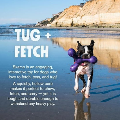 WEST PAW Zogoflex Air Skamp Tug-of-War Stick Dog Chew Toy – Hollow, Squishy Interactive Toy for Dogs, Puppies – for Chewing, Catch, Carry, Fetch, Dishwasher Safe, Latex-Free, Large 8.5", Hot Pink - Image 4