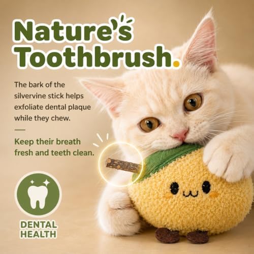 Durable and lnteractive Cat Teething Stick Toys: Chewing Stick, Grinding Teeth Rod, and chewable Cat Doll for Your Pet's Entertainment (Lemon Yellow) - Image 6