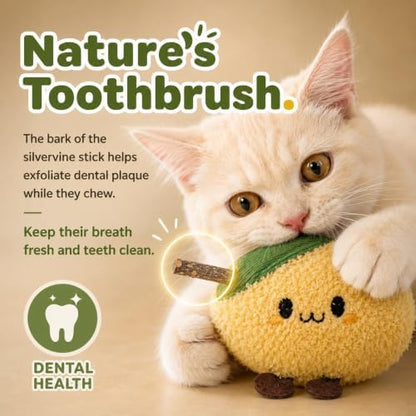 Durable and lnteractive Cat Teething Stick Toys: Chewing Stick, Grinding Teeth Rod, and chewable Cat Doll for Your Pet's Entertainment (Lemon Yellow) - Image 6
