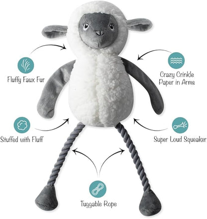 Fringe Studio Plush Dog Toy, Little Lamby, Pet Shop Collection (314135)