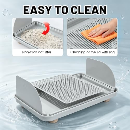 Litter Box Step, Cat Litter Box Ramp/Catcher with Splash-Proof Side Baffles - Image 5