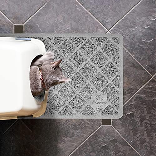 Niubya Premium Cat Litter Mat, Litter Box Mat with Non-Slip and Waterproof Backing, Litter Trapping Mat Soft on Kitty Paws and Easy to Clean, Cat Mat Traps Litter from Box - Image 2
