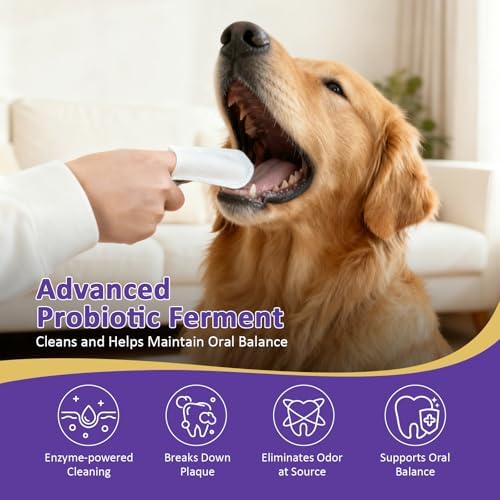 Probiotic Pet Dental Finger Wipes, Daily Oral Care, 50 Count - Image 3