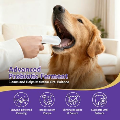 Probiotic Pet Dental Finger Wipes, Daily Oral Care, 50 Count - Image 3