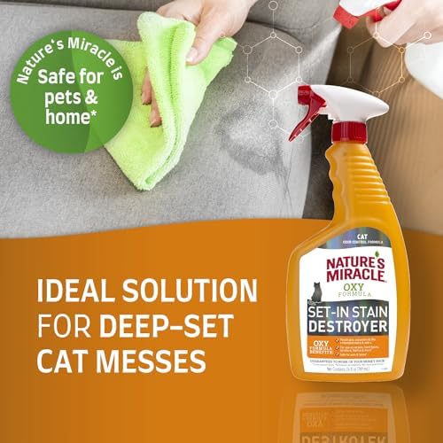Nature's Miracle Just for Cats Oxy Stain and Odor Remover, 24 Fl Oz (Pack of 2) - Image 2