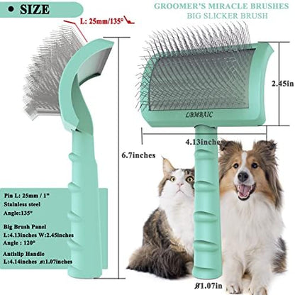 Dog Slicker Bursh for Goldendoodles Toy Poodles Fluff Shedding. - Image 6
