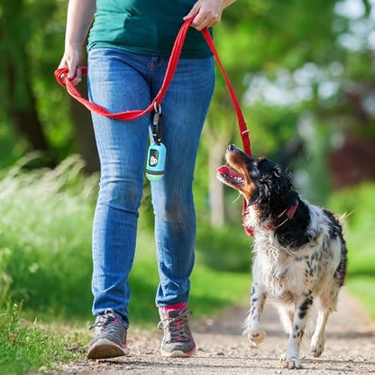 SVD.PET Dog Poop Bag Dispenser, Retractable Poop Bag Holder, Jade/White - Image 4