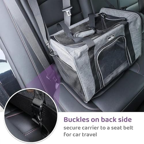 Wakytu Cat Carrier Soft for Medium or Large Cats for Car Travel Camping - Image 6