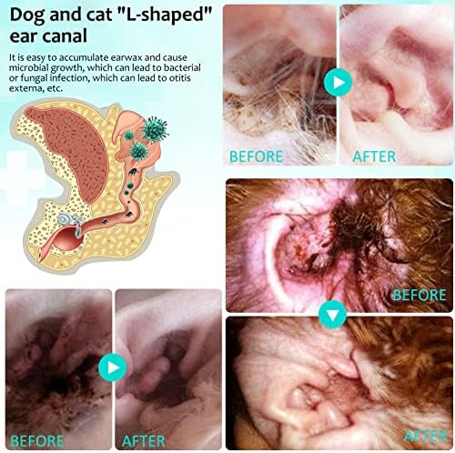 newseel Ear Mite Treatment for Dogs and Cats, Relief for Dogs and Cats Suffering from Ear Mites for Cats & Dog Yeast Infection, Pets Ear Cleaning Drops with Soothing Aloe (1) - Image 5