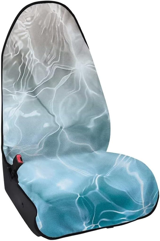 Coldinair Blue Ocean Towel Car Seat Cover for Men,Sweat Car Seat Protector after Workout,Gym,Swimming,Anti-Slip Universal Car Seat Covers for Truck,Van,SUV
