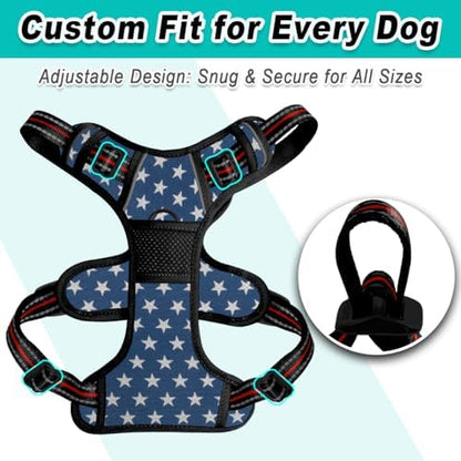 BARKBAY Dog Harness for Large Dog No Pull Mesh 2 Clips Dog Vest - Image 6