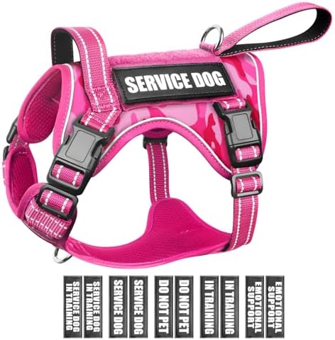 WINSEE Tactical Dog Harness, No Pull Dog Harness for Medium Large Dogs with Handle & Molle, Military Service Dog Vest Harness in Training Pet Harness for Small Dogs by WINSEE