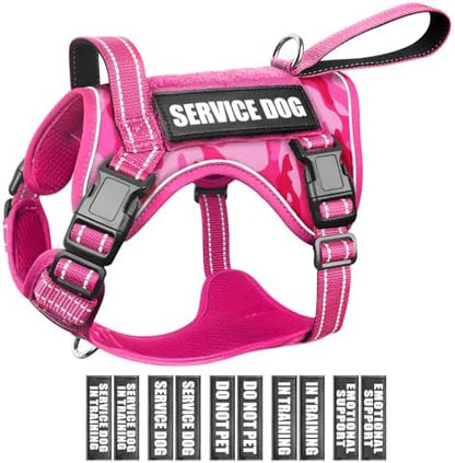 WINSEE Tactical Dog Harness, No Pull Dog Harness for Medium Large Dogs with Handle & Molle, Military Service Dog Vest Harness in Training Pet Harness for Small Dogs by WINSEE