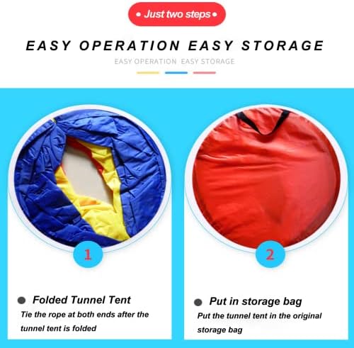 Kids Play Tunnel Tent for Toddlers, Colorful Pop Up Crawl Tunnel Toy Tent for Baby Infant Children or Dog Cat Pets, Indoor & Outdoor Toys for Boy and Girl Backyard Playset - Image 4