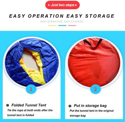 Kids Play Tunnel Tent for Toddlers, Colorful Pop Up Crawl Tunnel Toy Tent for Baby Infant Children or Dog Cat Pets, Indoor & Outdoor Toys for Boy and Girl Backyard Playset - Image 4