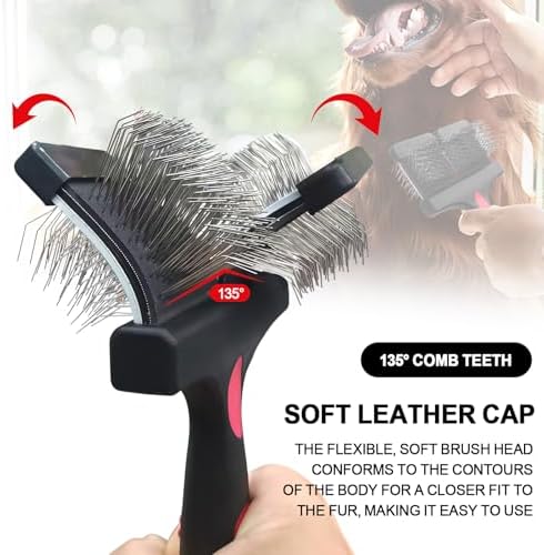 Dual Flexible Slicker Brush for Dogs&Cats Double-Sided Dog Brush - Image 4