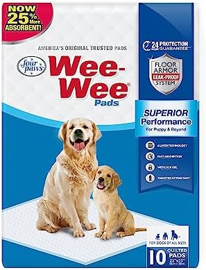 Four Paws Wee-Wee Superior Performance Dog Pee Pads, 10 Count by FourPaws
