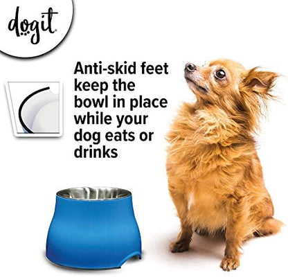 Dogit Elevated Dog Bowl, Blue - Image 2