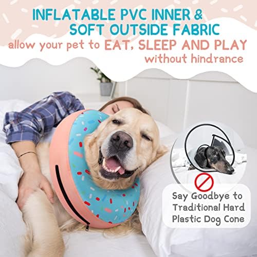 Supet Inflatable Dog Cone Collar Alternative After Surgery, Dog Neck Donut Collar Recovery E Collar for Neuter, Soft Pet Cone for Small Medium Large Dogs - Image 3
