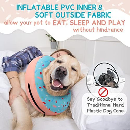 Supet Inflatable Dog Cone Collar Alternative After Surgery, Dog Neck Donut Collar Recovery E Collar for Neuter, Soft Pet Cone for Small Medium Large Dogs - Image 3