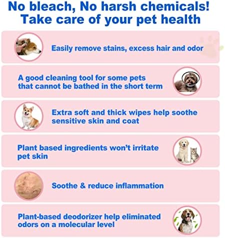 DR.EASY Super Caring Pet Wipes 100ct for Dogs and Cats, Cleans Ears, Face, Butt, Body and Eye Area – Convenient, Ideal for Home or Travel - Image 7