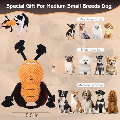 Yipetor Cockroach Squeaky Dog Toy, Puppy Rope Chew Toy for Medium Dogs - Image 6