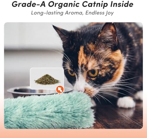 Catnip Cat Toys, 4 Pack, Soft Cat Pillow Kicker Toys with Crinkle Sound, Interactive Cat Plush Toys for Indoor Cats and Kittens - Image 3