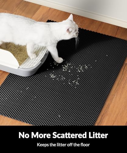 Cooyes Cat Litter Mat - Cut to Fit Any Place, 47"x35" Litter Trapping Mat - Image 3
