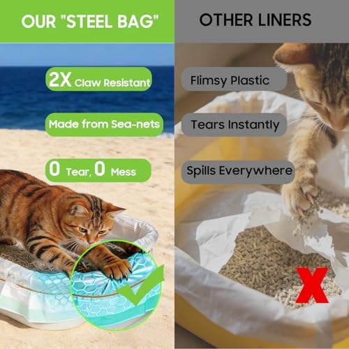 42 Pack Large Cat Litter Box Liners 37"x16", Heavy‑Duty Litter Bags - Image 2